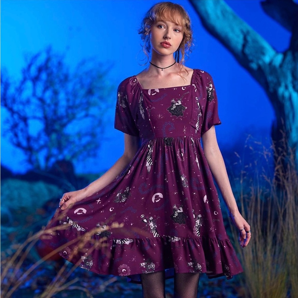 Her Universe Disney Parks The Nightmare Before Christmas Purple Dress Size Small